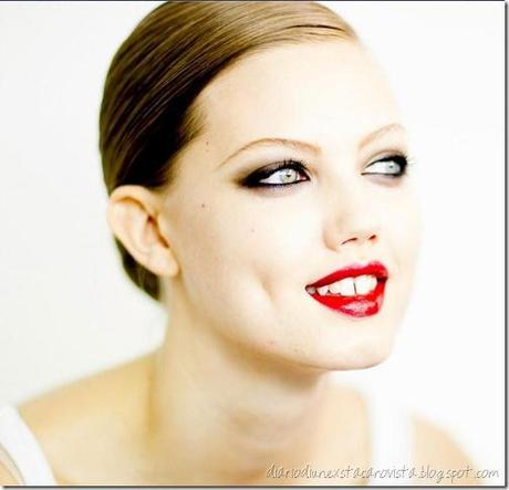 Lindsey Wixson backstage at Jean Paul Gaultier Couture Fall Winter 2012
