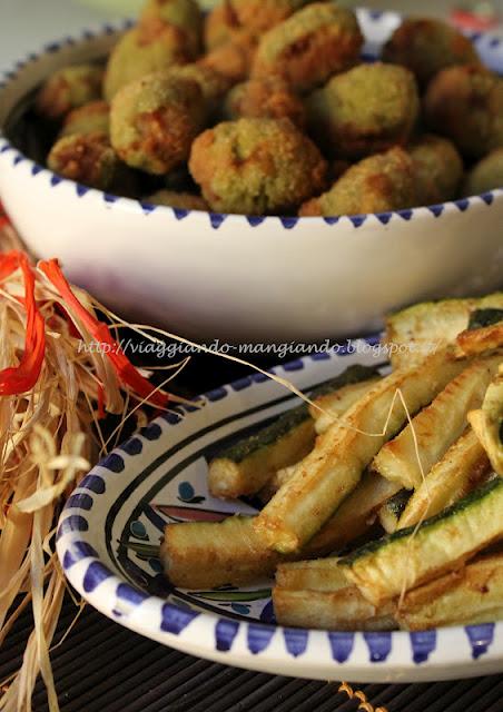 OLIVE ASCOLANE (A MODO MIO) E FRITTO DI ZUCCHINE