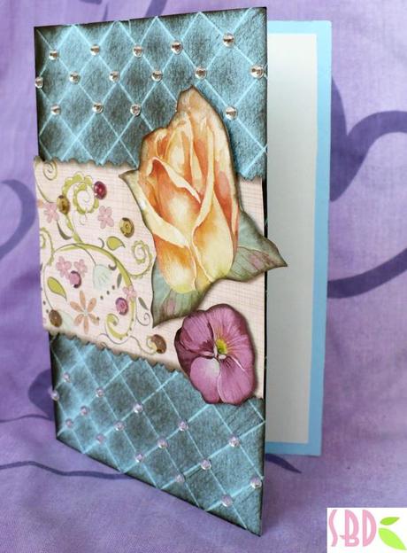 Tecnica Scrapbooking: Card Trapunta shabby - Shabby Quilt Card