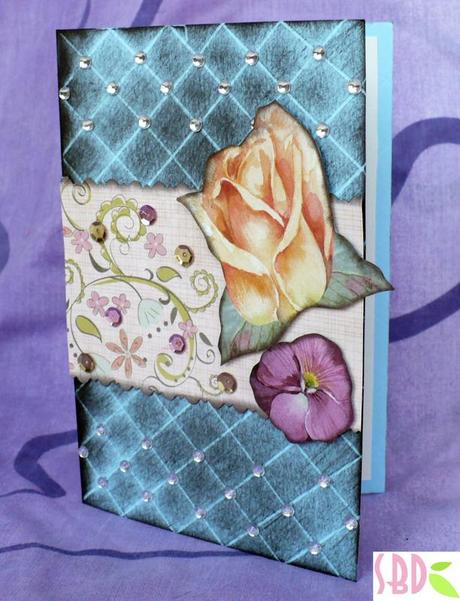 Tecnica Scrapbooking: Card Trapunta shabby - Shabby Quilt Card