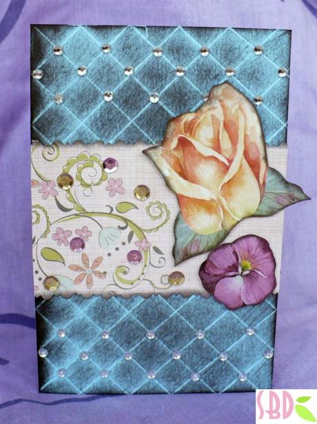 Tecnica Scrapbooking: Card Trapunta shabby - Shabby Quilt Card