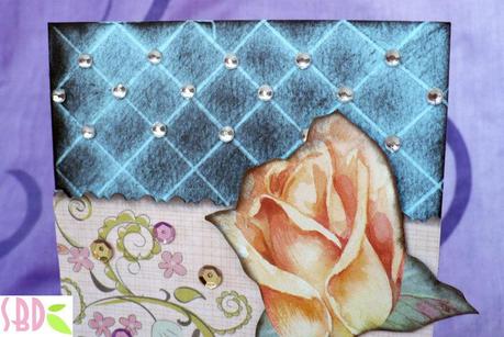 Tecnica Scrapbooking: Card Trapunta shabby - Shabby Quilt Card