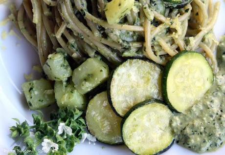 Pasta al pesto per festeggiare, invece di una torta!