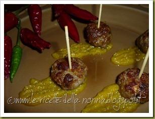 Polpettine finger food con salsina piccante all'aglio e cipolla (8)