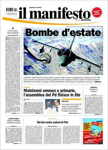 Prime pagine giornali: domenica 15 luglio 2012