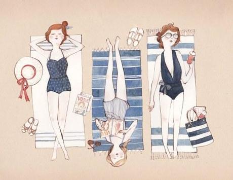 kelseygarrityillustration illustration summer beach