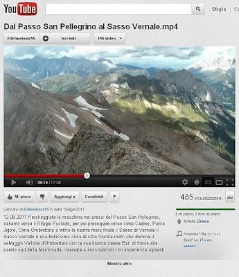 Dal Passo San Pellegrino al Sasso Vernale. Videoescursione