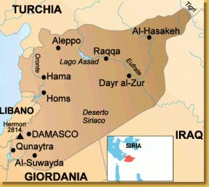 Mappa della Siria