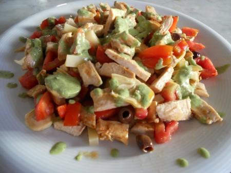 insalata pollo basilico