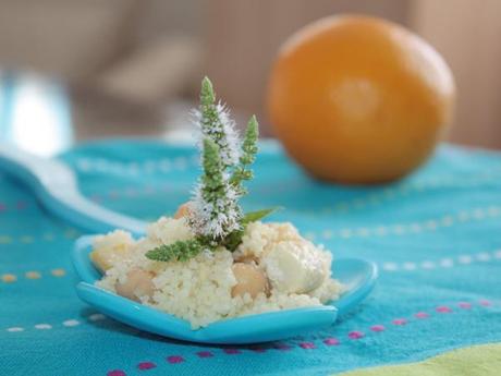 Cous cous all’arancia con pollo e ceci