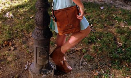 Mint dress and brown details