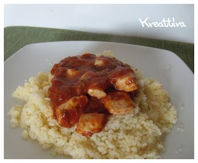 Cous cous con sugo ai porcini e pollo