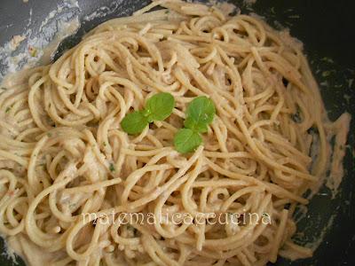 Spaghetti con Crema di Tonno alla Menta