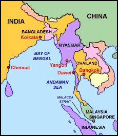 India, Myanmar e Sudest Asiatico