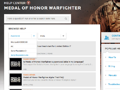 Medal of Honor Warfighter : nuovo indizio sulla versione PS Vita