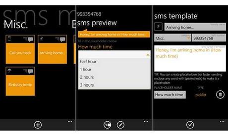 SMS Machine : SMS Templates per cellulare smartphone Nokia Lumia 900, Lumia 800, Lumia 710, Lumia 610