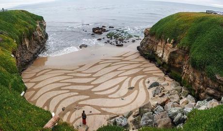 sand art,andres amador,disegni,spiaggia,sabbia