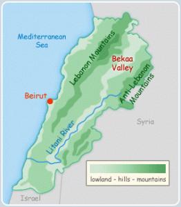 La Valle della Bekaa: corridoio di transito dal Libano alla Siria