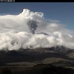 Webcam image Popocatepetl volcano earlier today