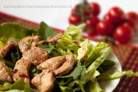 Insalata di petto di pollo speziato