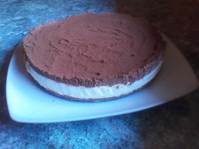 Cheesecake con gaanache  al cioccolato