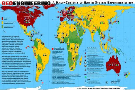 Geoingegneria | Mappa mondiale delle modificazioni del clima e dell’ambiente