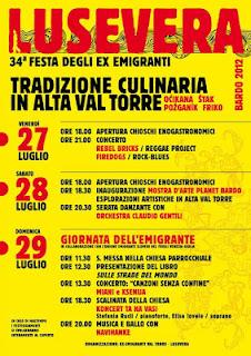 Tradizioni culinarie in Alta Val Torre-Festa ex emigranti