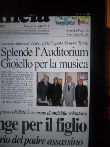 Le contraddizioni dell’autopromozione di Arvedi e del suo auditorium “capolavoro della musica”. L’ingegnere acustico Toyota farà una nuova sessione di prove. Che forse qualcosa ancora non funzioni a dovere? Ci saranno ritocchi?