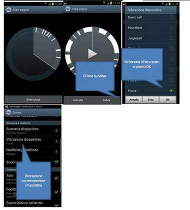 Galaxy S3 : Come creare vibrazione personalizzata per suoneria o notifica : Guida, Istruzioni
