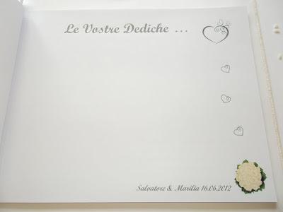 Guestbook per matrimonio..bianco ed argento, grigio perla