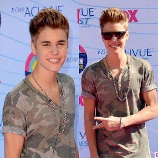 Justin Bieber in Dolce & Gabbana Camo Henley