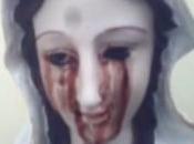 India statuetta della Madonna piange sangue. Video