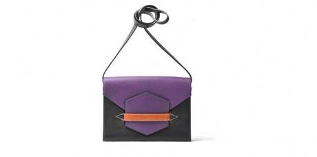 Hermès clutch minimal in pelle viola