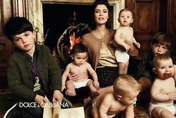 Bianca Balti and Enrique Palacios for Dolce & Gabbana Baby adv campaign