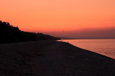 Gold and silver nuances - Sunset at Punta Aderci