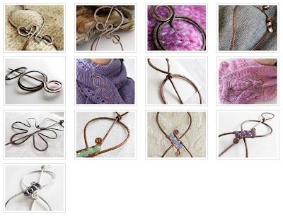 Spille da scialle, shawl pins