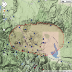 Long Valley Caldera, California, USA - Epicenter map