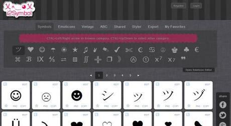 i2Symbol - tanti emoticons da usare sui social network