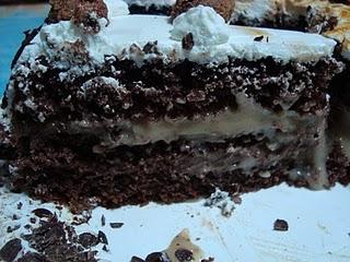 Torta alla crema di croccante e cioccolato