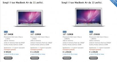 Nuovo Macbook AIR, ora da 11 e da 13 pollici