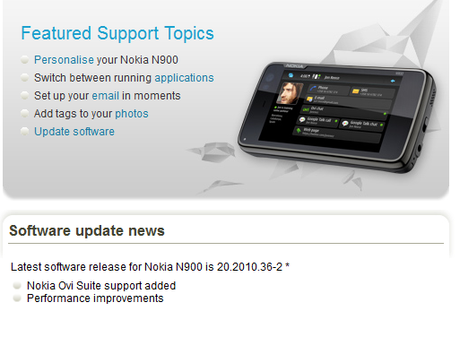 N900 Nokia | Disponibile Firmware PR1.3 (V20.2010.36 2) per N900