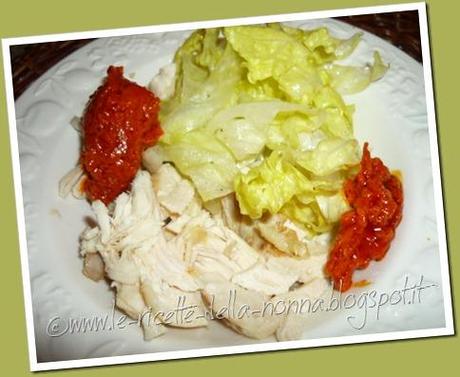 Pollo freddo in insalata con crema di peperoni (7)