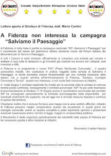 Cemento e Paesaggio: il Movimento 5 Stelle interroga il Sindaco