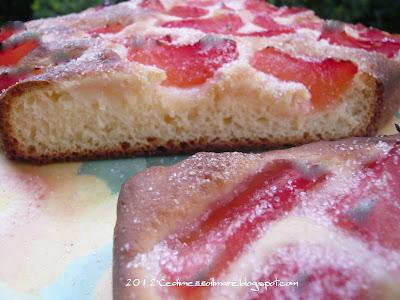 Torta con le prugne con l'impasto base nr.2 della Cuochina