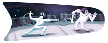 Oggi un doodle sulla scherma di Londra 2012