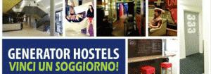 HostelBookers: soggiorno gratuito negli ostelli Generator d’Europa!