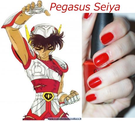 Painting a Burning Cosmo. Chapter 1, Pegasus Seiya (OPI Big Apple Red)