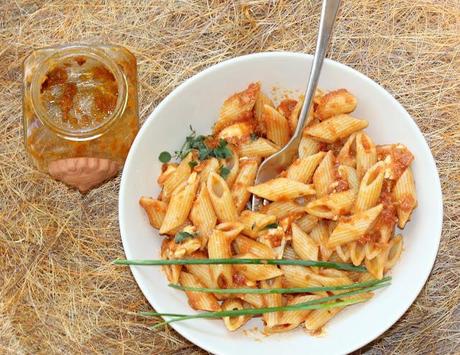 Mezze penne Franciacorta con condimento Triturì