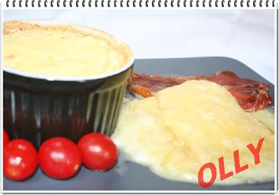 Flan di ricotta e patate con raclette