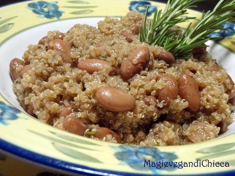 Quinoa al rosmarino con borlotti